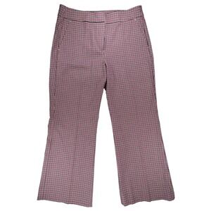 J.Crew Womens Hayden Kickout Cropped Pants Sz 10 Plaid Red Black White NWT RARE